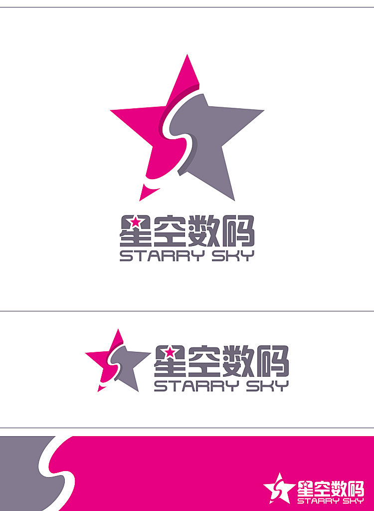 兰州星空数码logo名片设计(3天时间)